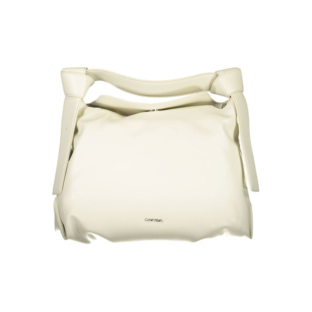 Beige Polyester Handbag