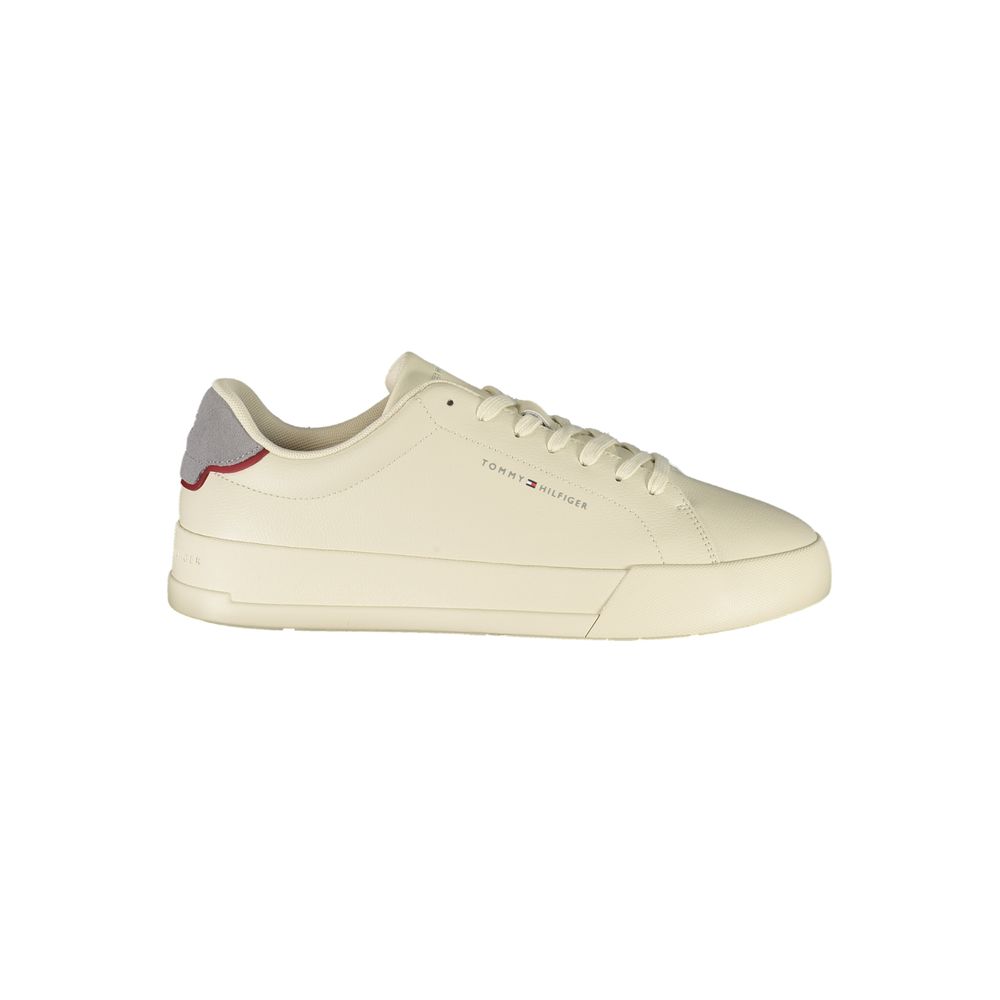 Beige Leather Men Sneaker