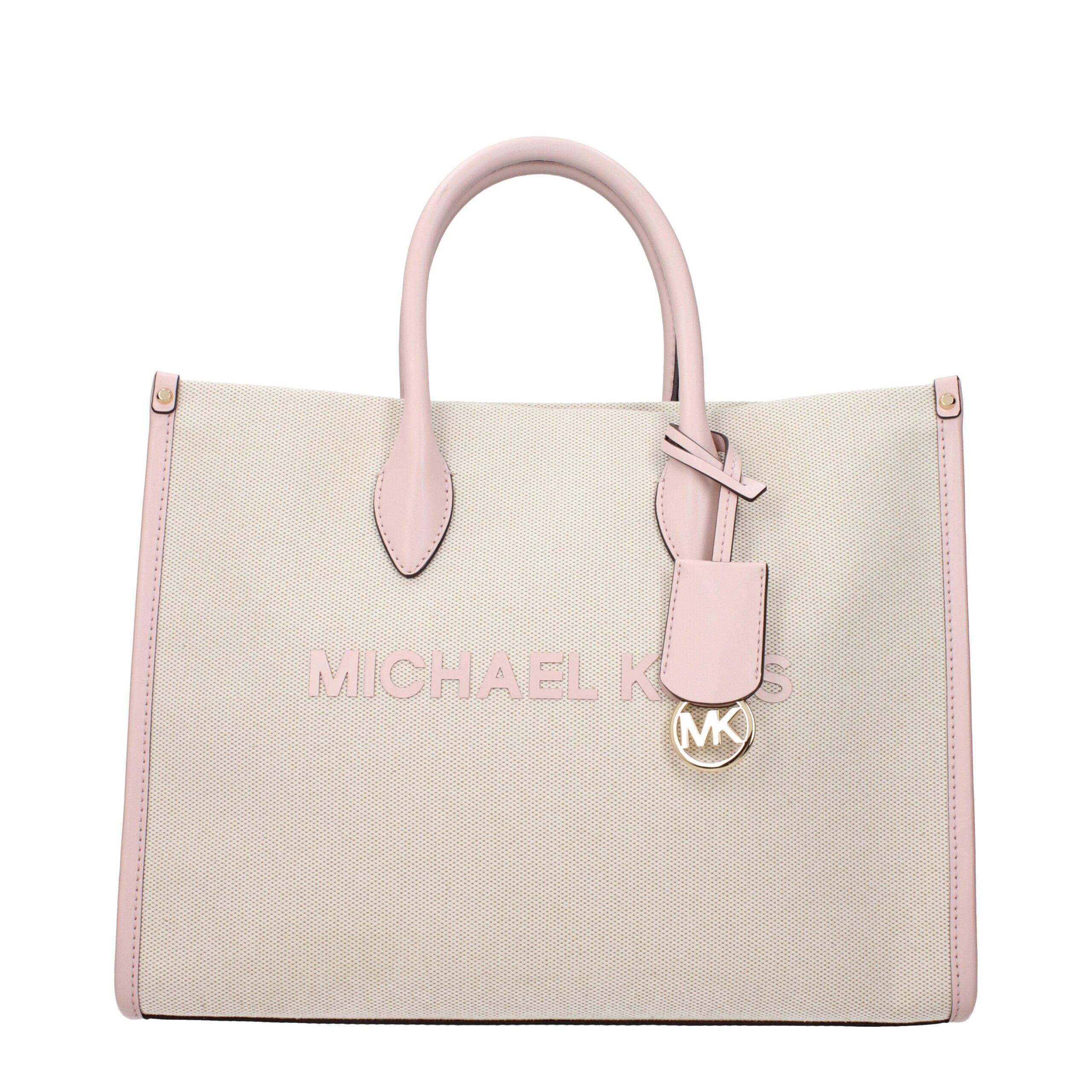 Beige Fabric Handbag