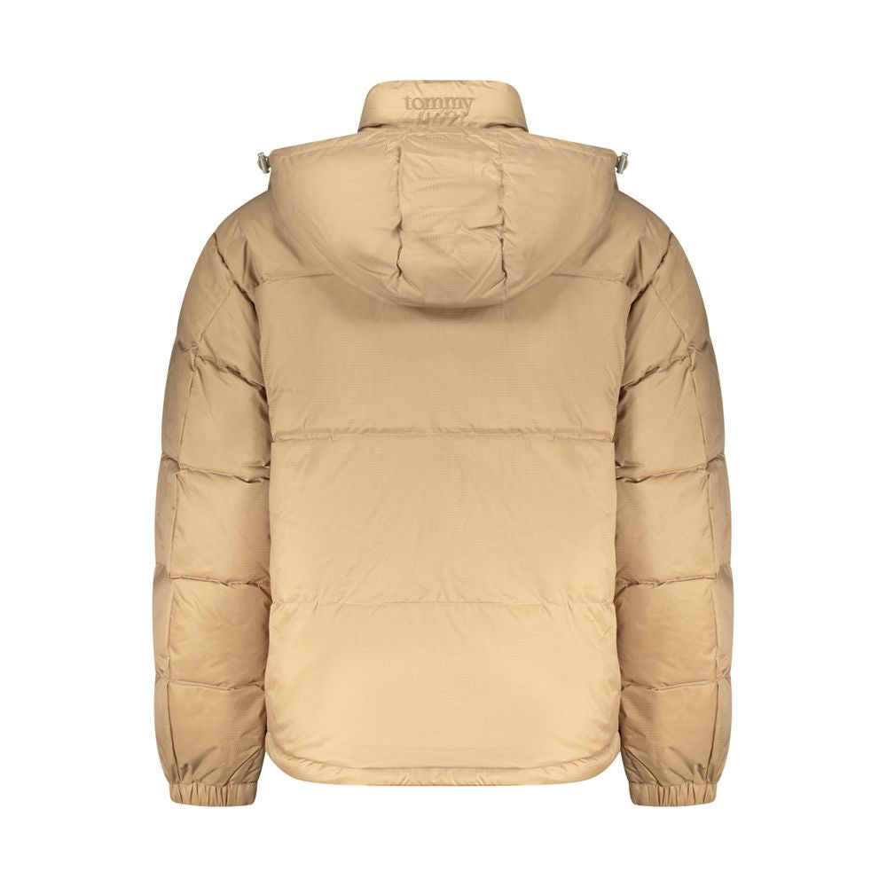 Beige Polyester Men Jacket