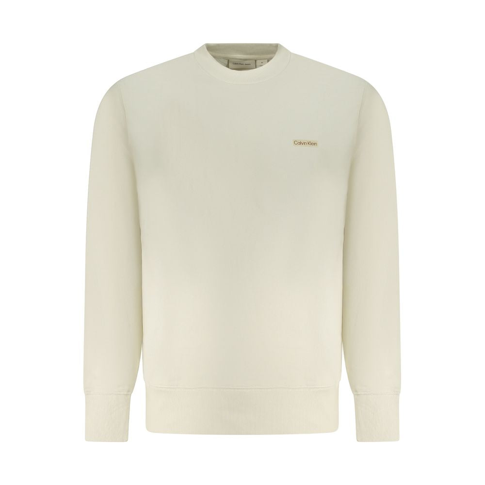 Beige Cotton Men Sweater