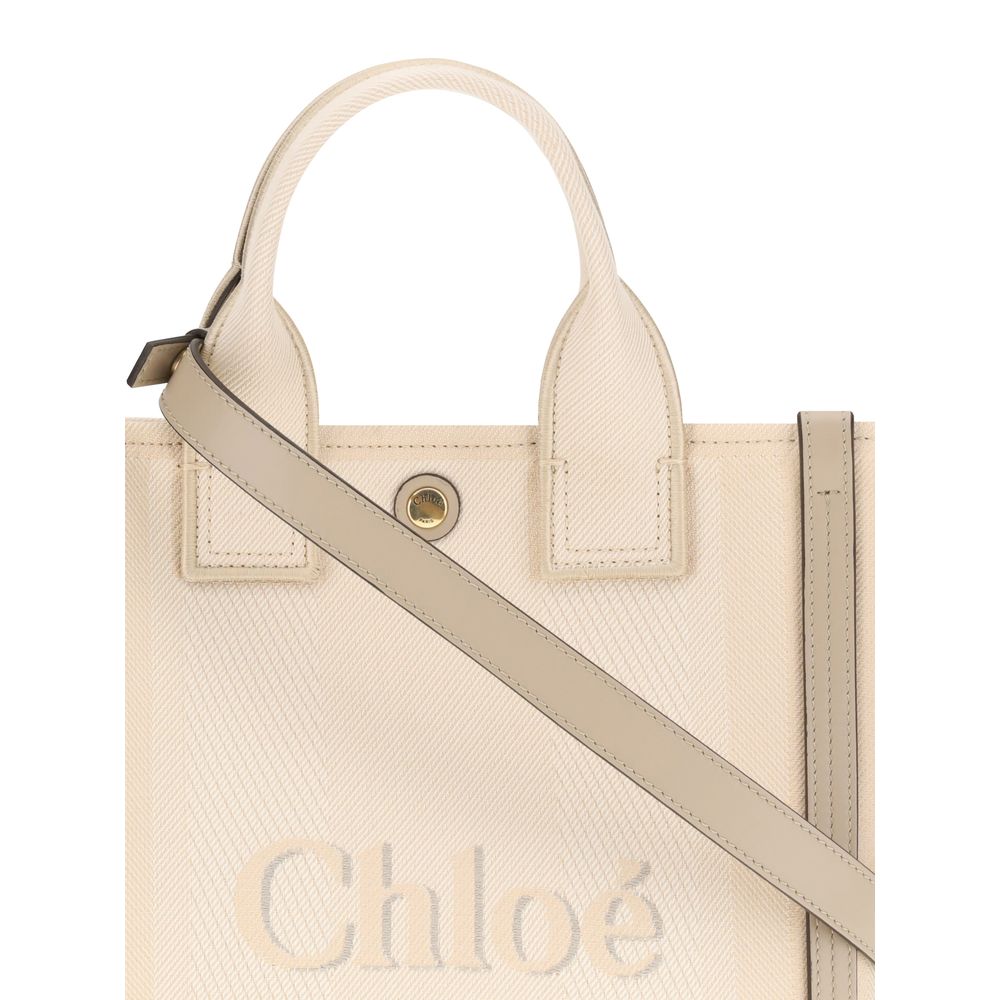 Beige Cotton Shoulder Bag