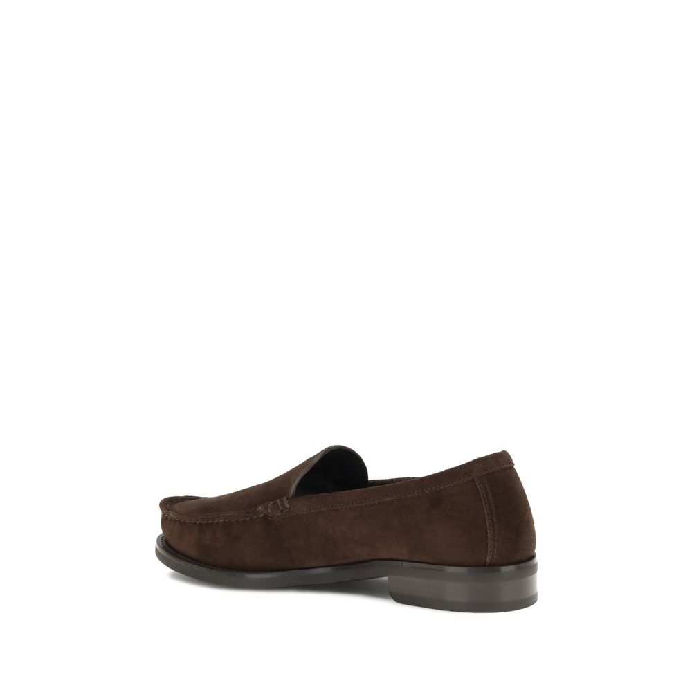Brown Calf Leather Bos Taurus Slip-On Loafers