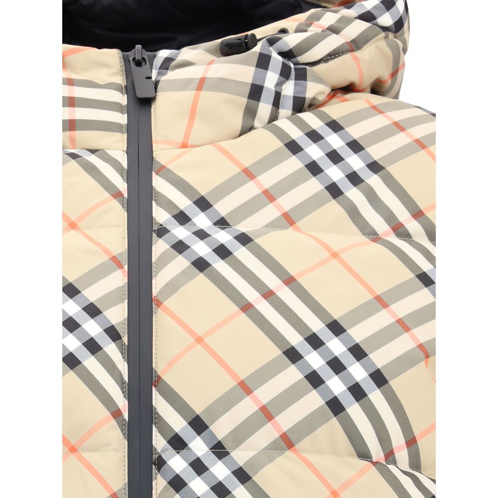 Beige Polyester Full-Length Jacket