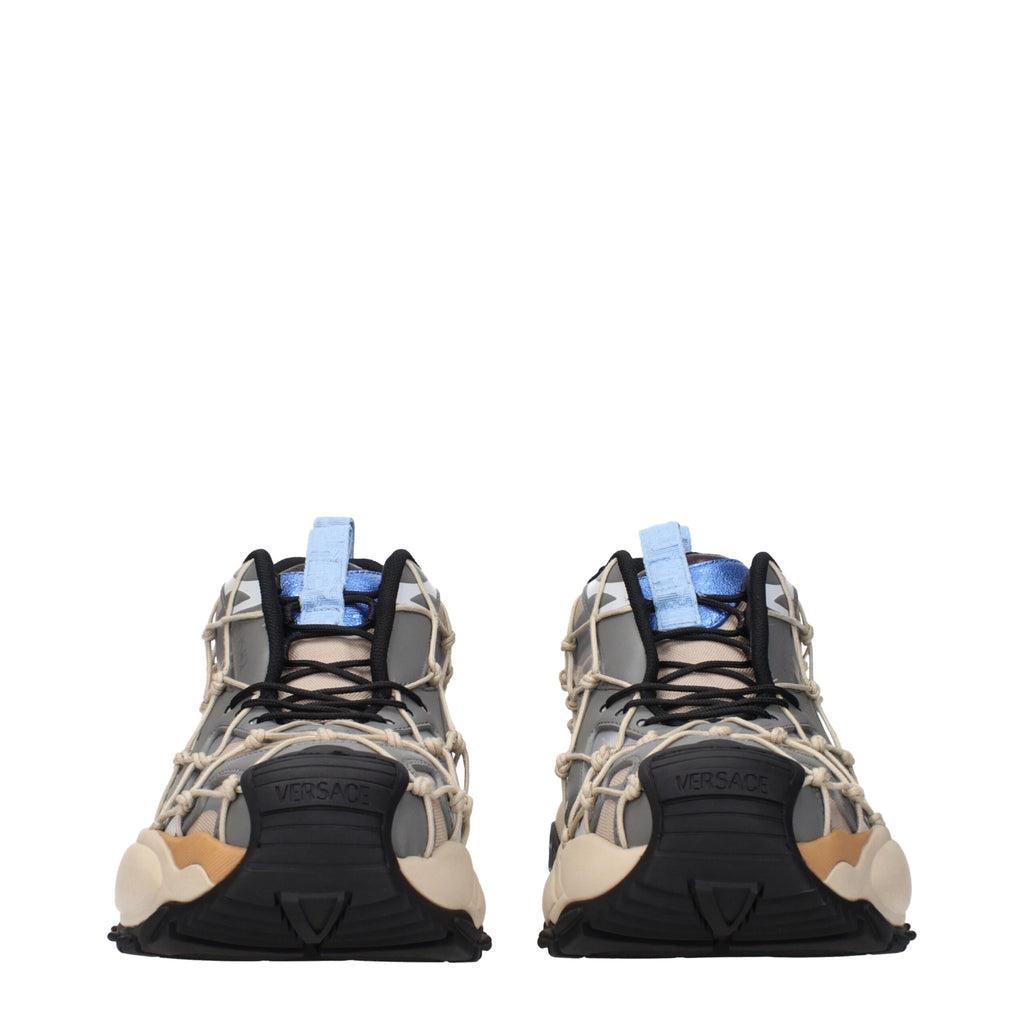 Beige Fabric Sneakers