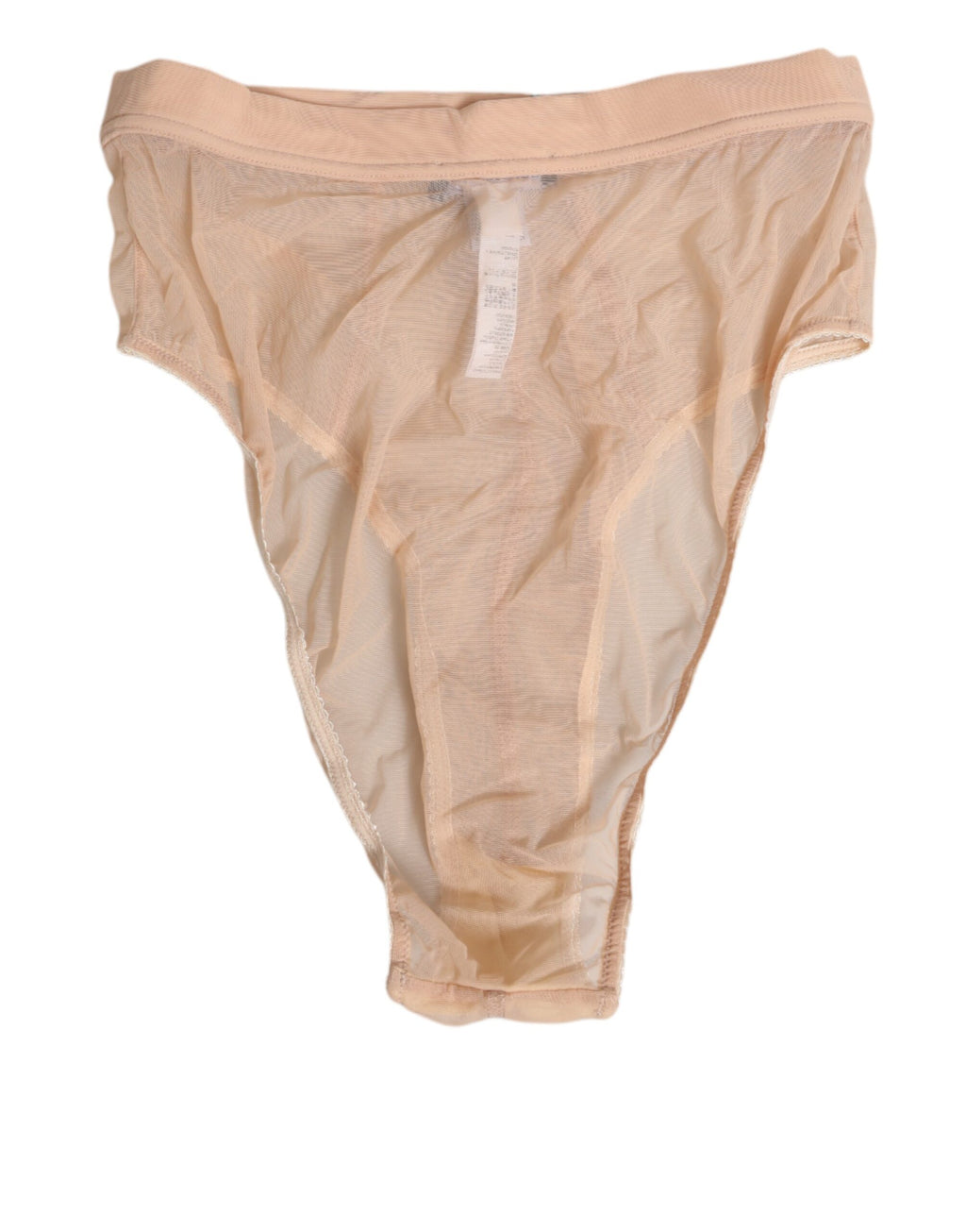 Beige Sheer Mesh High Waist Panty Underwear
