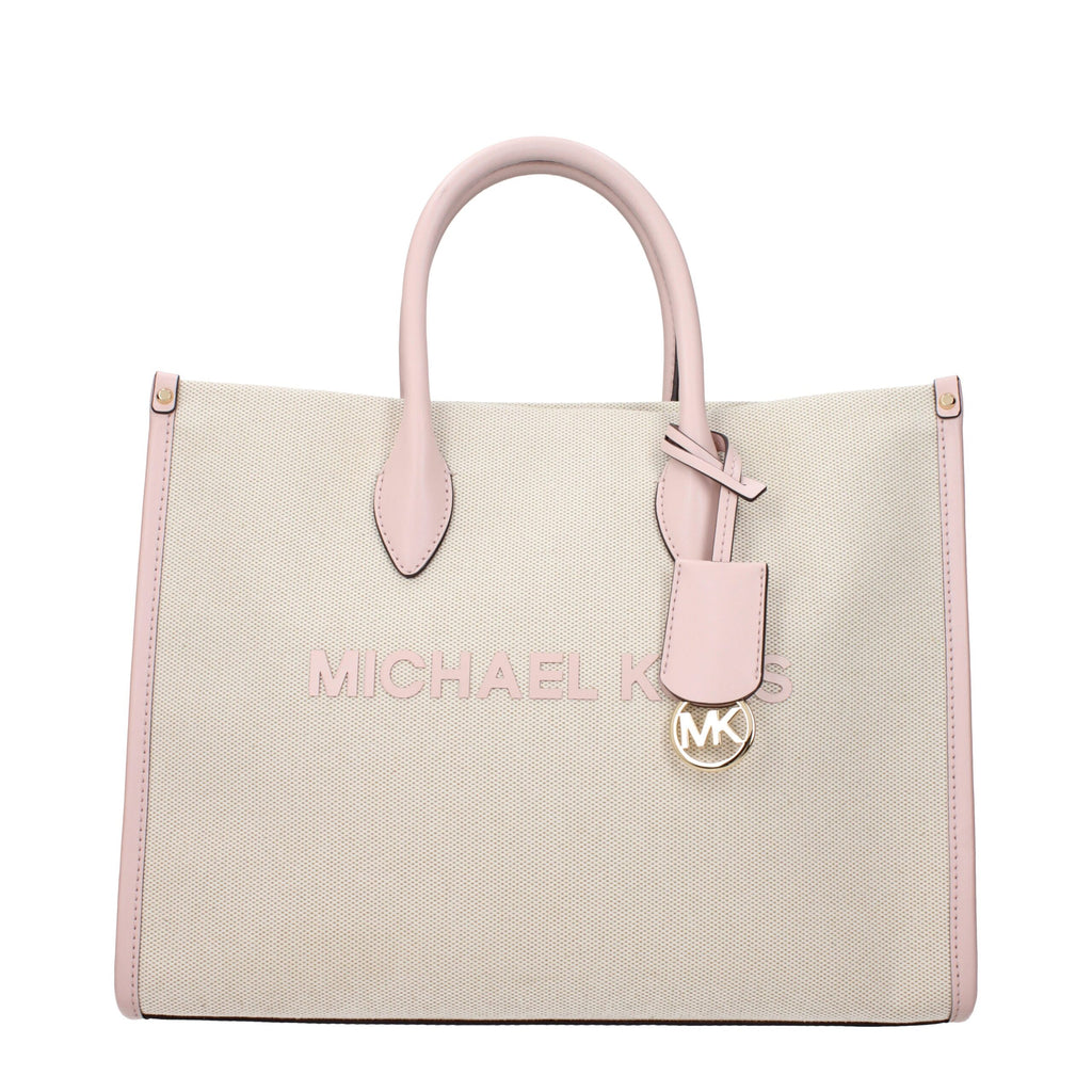 Beige Fabric Handbag